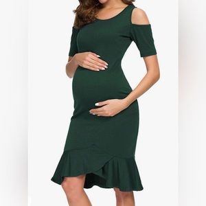 Ecavus green women’s maternity dress